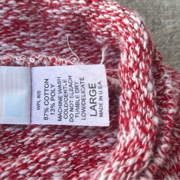 Vintage Red Marled Turtleneck Sweater - Picture 4 of 8